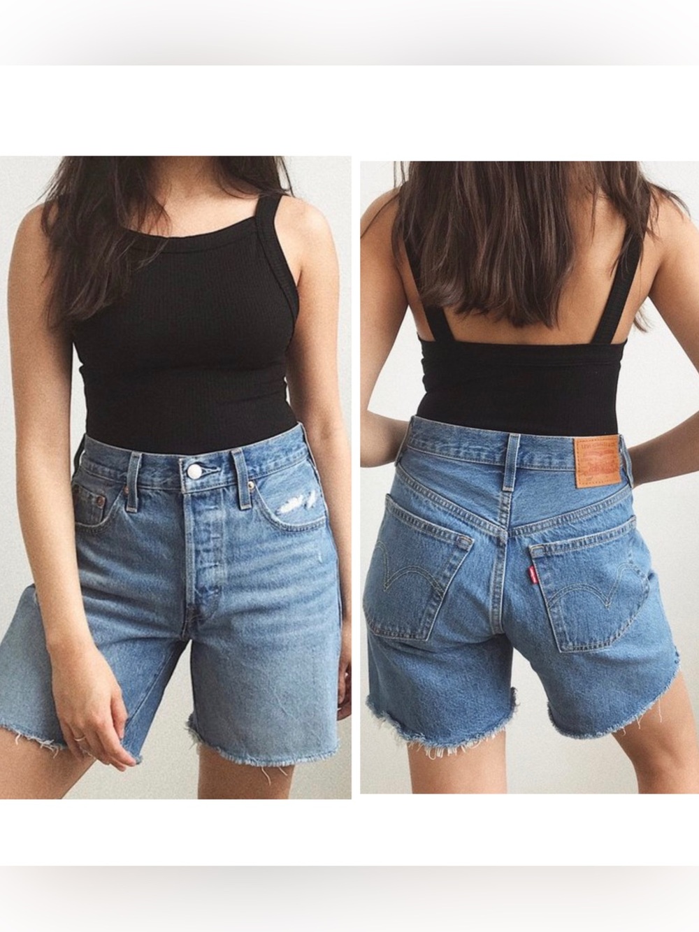 Levi’s 501 Mid Thigh Denim Shorts, 28